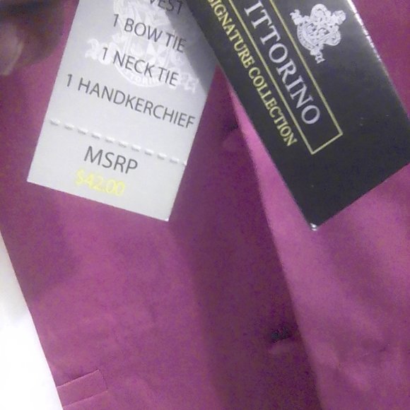 Vittorino Mens vest, tie, bow tie, and pocket square new with tags - Picture 3 of 4